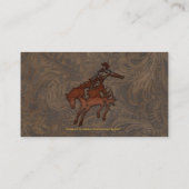 Faux Tooled Leather Western style Business Cards (Back)