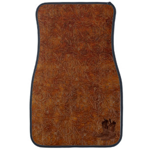 Faux Tooled Leather Western-style & Cowboy Boots Car Mat