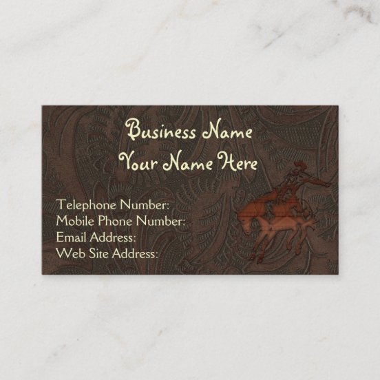 Western Style Business Cards Business Card Printing Zazzle
