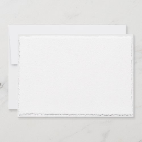 Faux Torn Deckle Edge Wedding Invitation Template