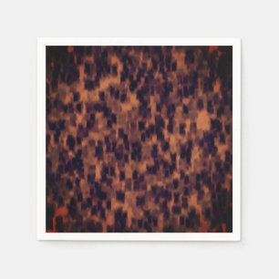 Faux Tortoise Shell Animal Print Pattern Party Napkins