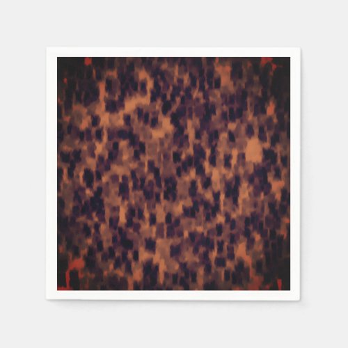 Faux Tortoise Shell Animal Print Pattern Party Napkins