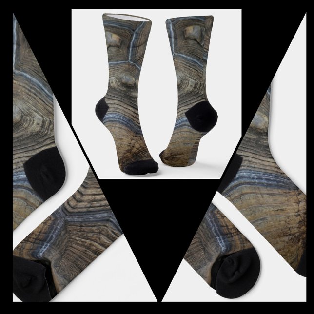 Faux TortoiseShell Photographic Gray and Brown Socks (Creator Uploaded)