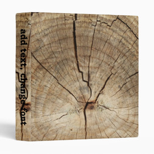 Faux Tree Rings Background 3 Ring Binder