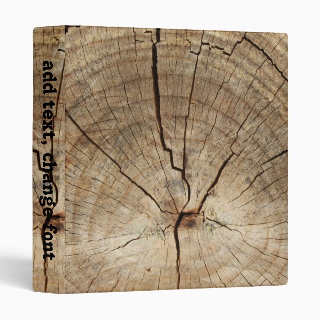 Faux Tree Rings Background 3 Ring Binder (Front/Spine)