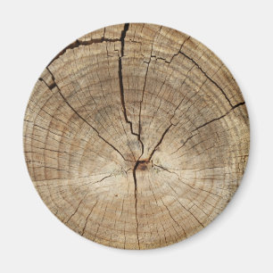 Faux Tree Rings Background Magnet
