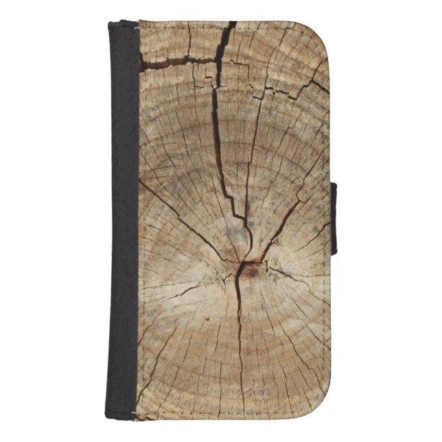 Faux Tree Rings Background Samsung Galaxy Wallet Case (Front)