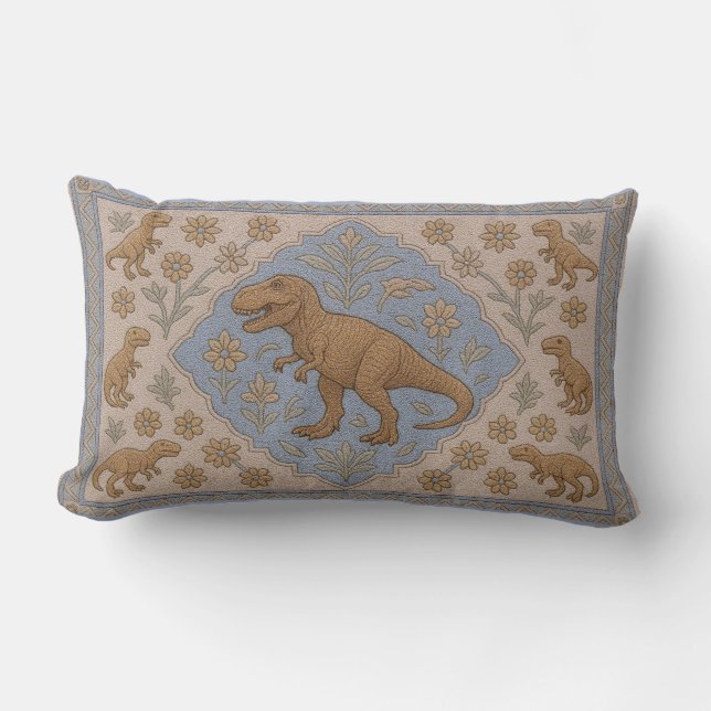 Faux-Turkish Style Tyrannosaurus Rex Lumbar Pillow (Front)