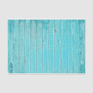 Faux Turquoise Beachwood Background Decoupage Tissue Paper