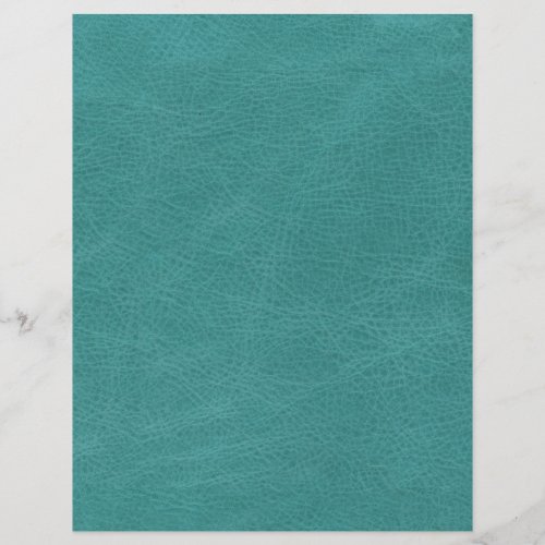 Faux Turquoise Leather Texture Scrapbook Paper