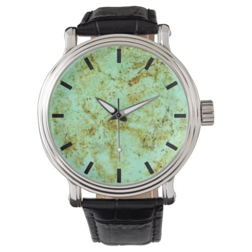 Faux Turquoise stone face watch