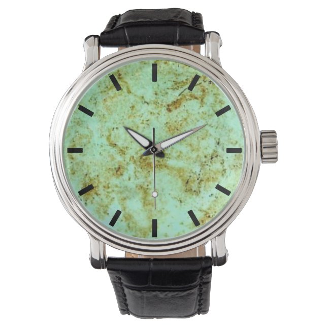 Faux Turquoise stone face watch (Front)