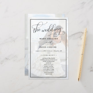 Faux Vellum Effect Overlay Photo Wedding Ceremony