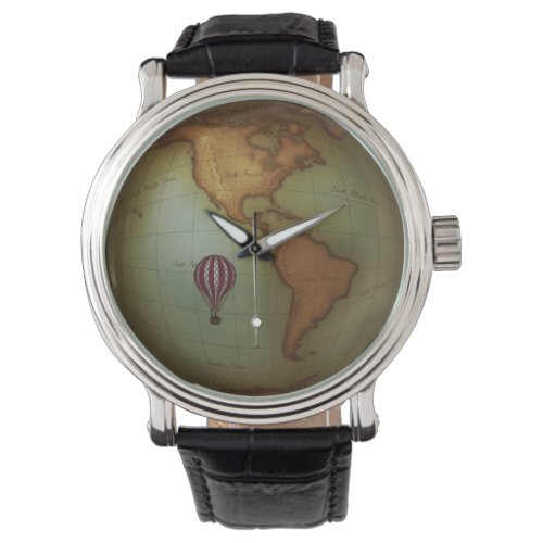 Faux_Vintage Aeronautical Map of the Americas Watch