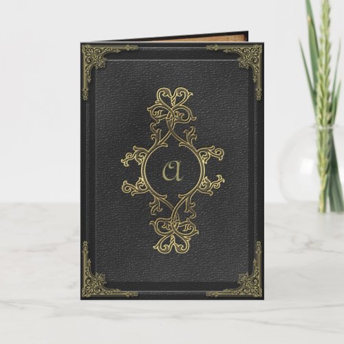 Faux Vintage Book Cover Gothic Wedding Invitation