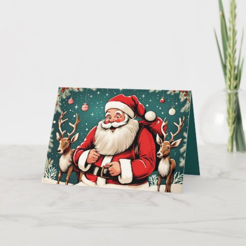 Faux Vintage illustration Santa Claus GC01 Card