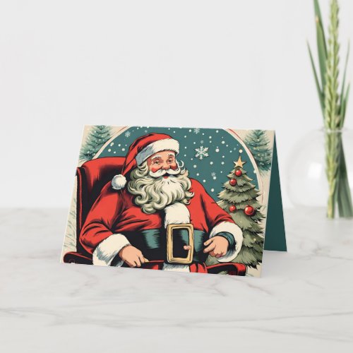 Faux Vintage illustration Santa Claus GC02 Card