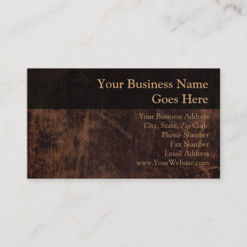 Faux Vintage Leather-Look Business Card