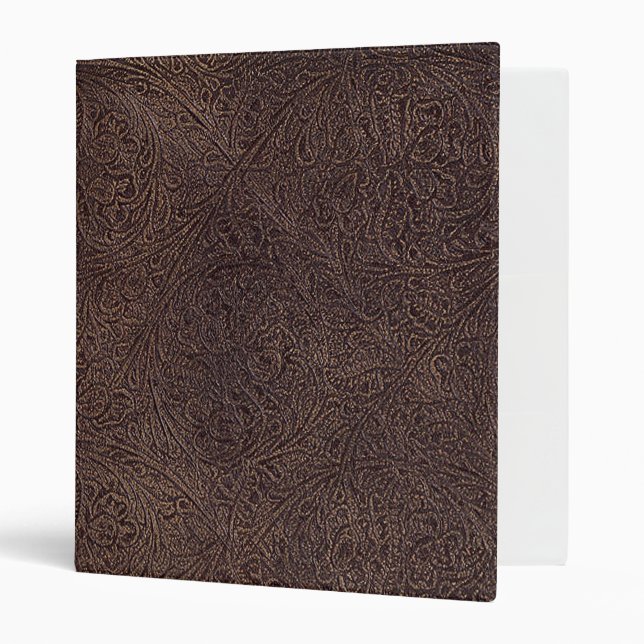 Faux Vintage Tooled Leather binder (Front/Inside)