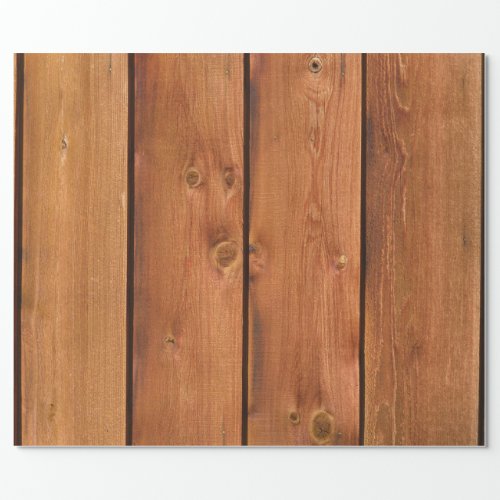 Faux Warm Weather_board Barn Siding 3 Wrapping Paper