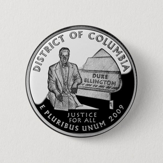 Faux Washington District of Columbia Quarter Button (Front)