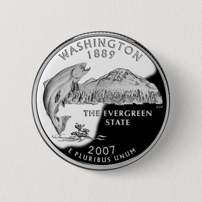 Faux Washington State Quarter Button (Front)