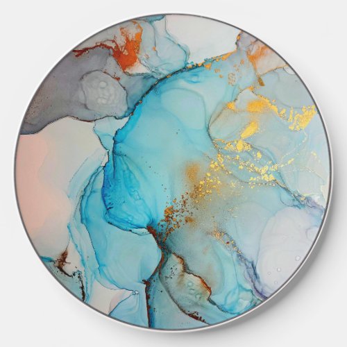 Faux Watercolor Marble Wireless Charger