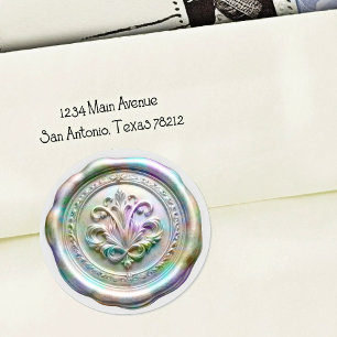 Faux Wax Envelope Seal Style 4 Gray 24 Sticker