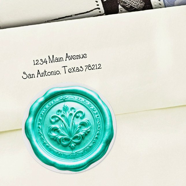 Faux Wax Envelope Seal Style 4 Green 20 Sticker (Creator Uploaded)