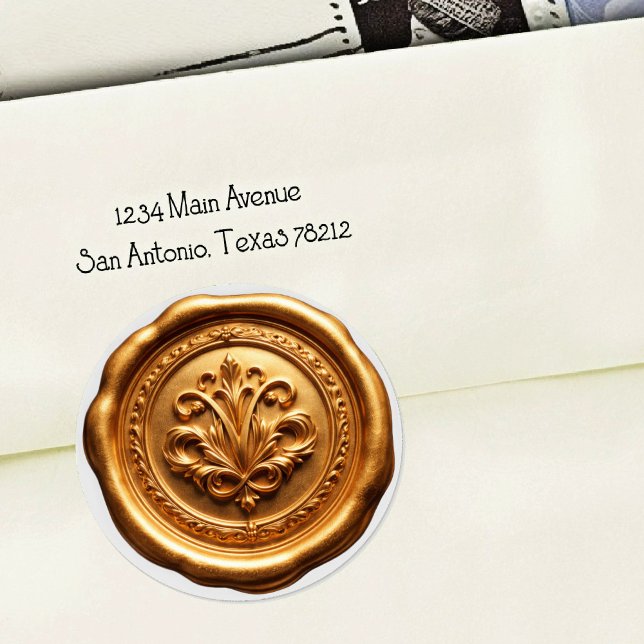 Faux Wax Envelope Seal Style 4 Old Gold (Creator Uploaded)