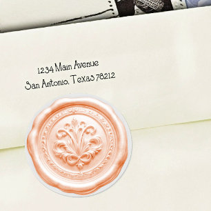 Faux Wax Envelope Seal Style 4 Orange 8