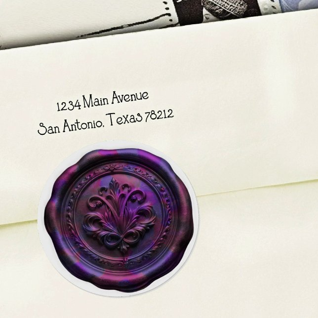 Faux Wax Envelope Seal Style 4 Purple 20 Sticker (Creator Uploaded)