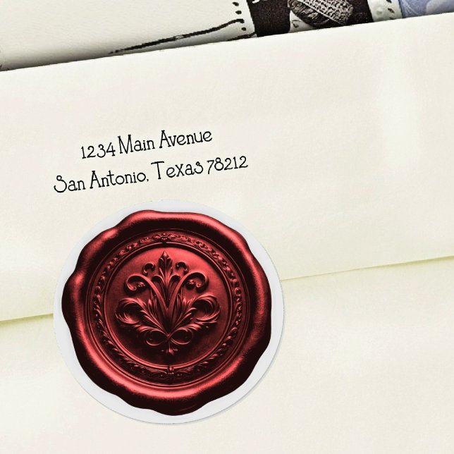 Faux Wax Envelope Seal Style 4 Red 15 (Creator Uploaded)
