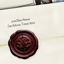 Faux Wax Envelope Seal Style 4 Red 5