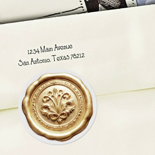 Faux Wax Envelope Seal Style 4 Soft Gold (Creator Uploaded)