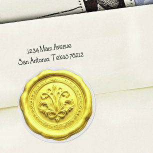 Faux Wax Envelope Seal Style 4 Yellow 2
