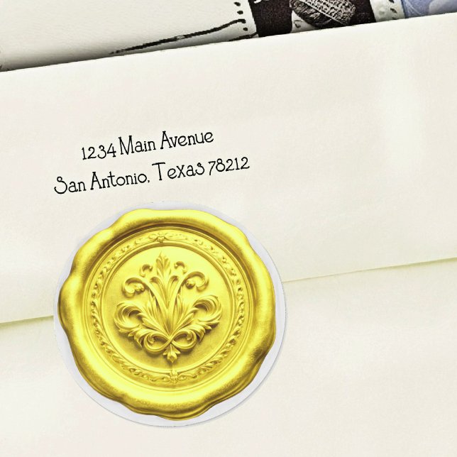 Faux Wax Envelope Seal Style 4 Yellow 2 (Creator Uploaded)