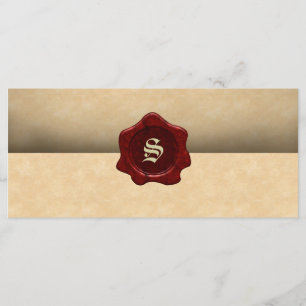 Faux Wax Seal and Parchment Vintage Goth Menu