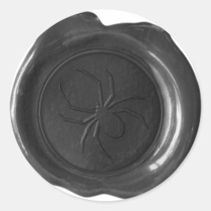 Faux Wax Seal - Black - SPIDER