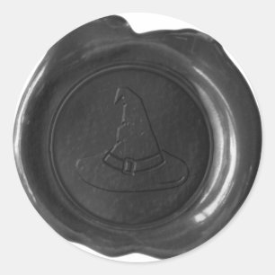Faux Wax Seal - Black - WITCH HAT