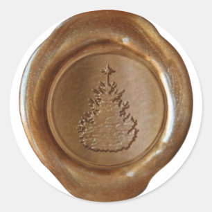 Faux Wax Seal - Copper - XMAS TREE
