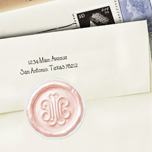 Faux Wax Seal Deep Impression Baby Pink