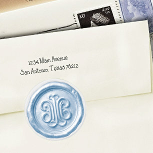 Faux Wax Seal Deep Impression Blue