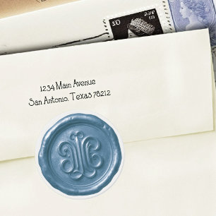 Faux Wax Seal Deep Impression Blue
