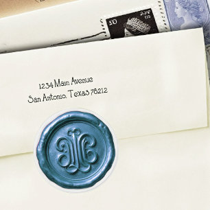Faux Wax Seal Deep Impression Blue 2