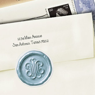Faux Wax Seal Deep Impression Blue 3