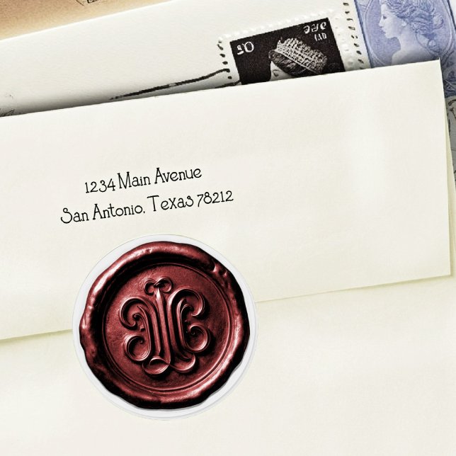 Faux Wax Seal Deep Impression Burgundy Red (Creator Uploaded)