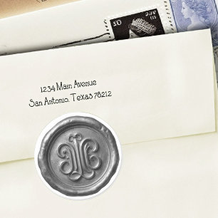 Faux Wax Seal Deep Impression Gray