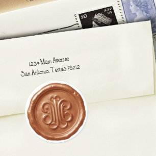 Faux Wax Seal Deep Impression Pumpkin