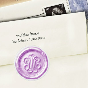 Faux Wax Seal Deep Impression Purple